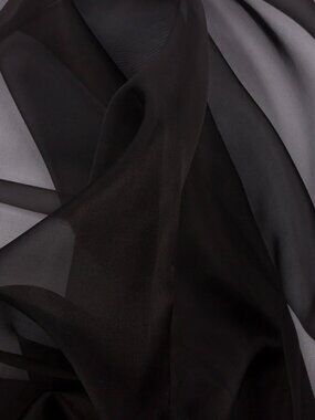 Silk Organza Fabric in Black - 54”width - 2.1 yards